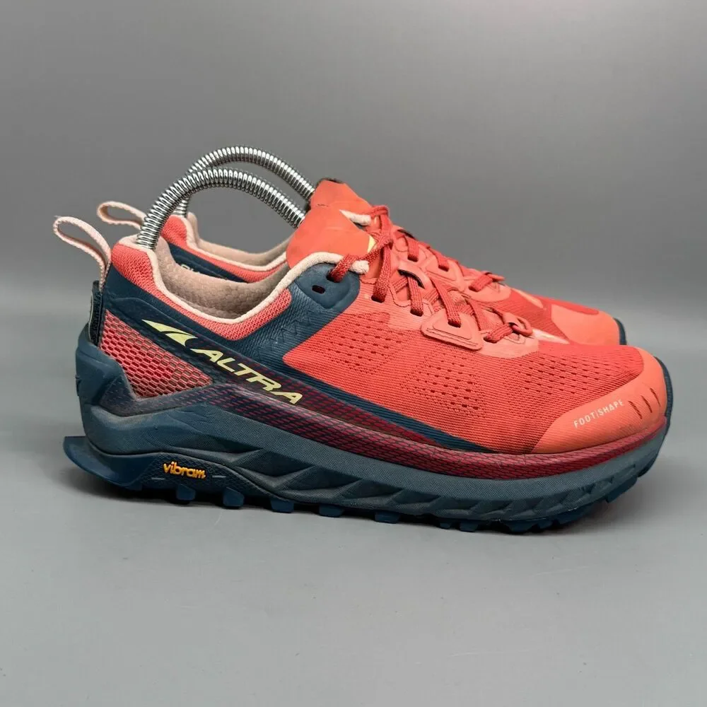 Altra Olympus 4 Women's 7.5 Coral Navy Mesh Athletic Running Sneakers Low Top
